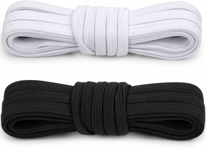 바로바잉 신축성좋은 짱짱한 고탄력 바지 고무줄 10mmX10m, 1개, 블랙