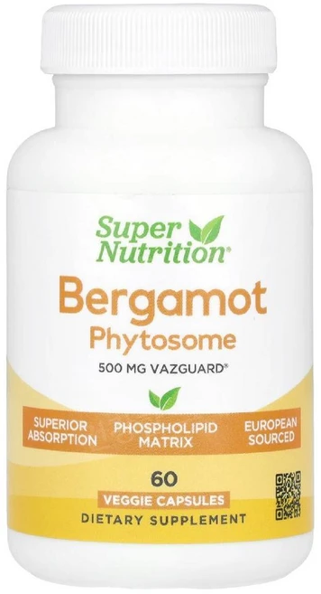 슈퍼뉴트리션 베르가못 베르가모트 파이토솜 500mg 60캡슐 피토솜 Bergamot, 1개, 60정 - 쿠팡