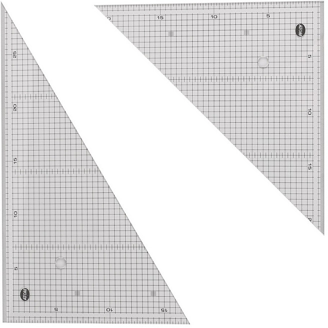 아톰상사 방안 삼각자 (30cm) 모양 눈금 컷팅 투명 문구 사무 제도 학생 용품 다용도 플라스틱, 30cm