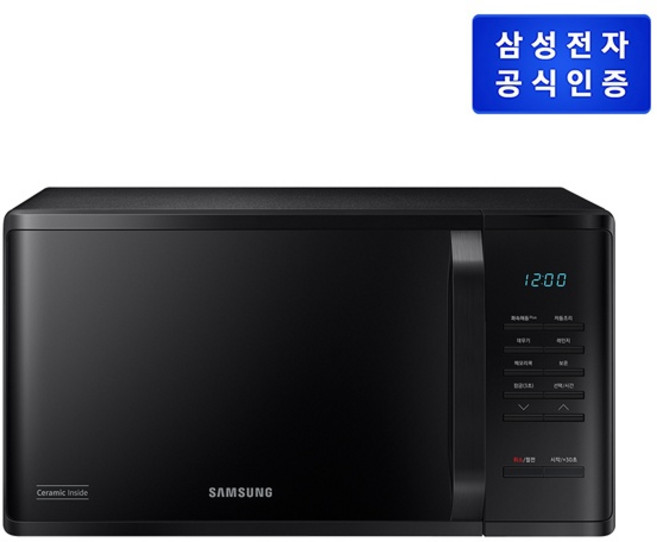 (삼성전자) 세라믹 전자레인지 23L (MS23C3513AK/블랙), MS23C3513AK