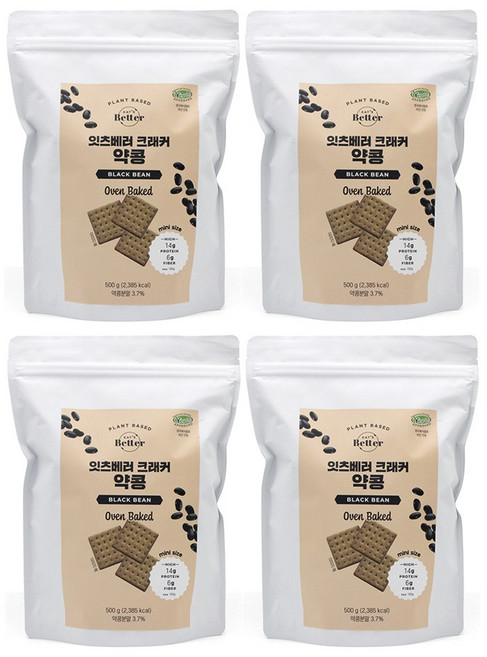 잇츠베러 크래커 약콩 500g 대용량, 4개