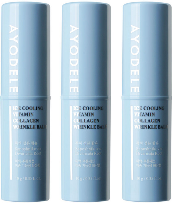 아요델 아이스쿨링 비타민 콜라겐 멀티밤 멀티스틱, 3개, 10g