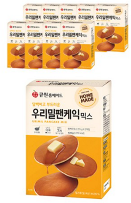 큐원 홈메이드 우리밀팬케익믹스, 430g, 10개