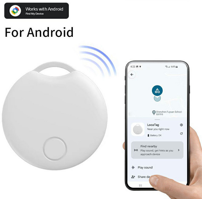 프리라이프 안드로이드 스마트태그 초소형 에어태그 분실방지 위치추적기 반려 지갑 위치추적 태그, Atag 백색, 1개
