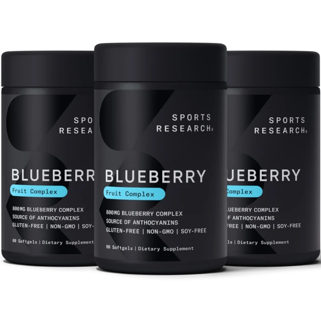 스포츠리서치 블루베리 컨센트레이트 800mg 소프트젤, 3개, 60정 - 쿠팡