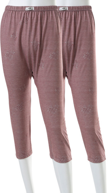 캐리루시 여성용 8부 모달 자가드 하의 2p