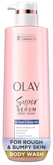 Olay 매우 건조한 피부를 위한 슈퍼 세럼 바디 워시 24시간 오래 지속되는 수분 공급 밝고 균일하고 단단한 빛나는 547.1ml19.5온스 성분 복합체 139197, 18.5 Fl Oz (Pack of 1), 엑스트라 드라이