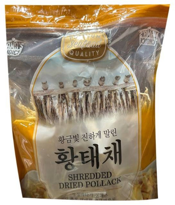 MAMA'S CHOICE 황태채 480g 질 좋은 명태를 황금빛으로 말린 북어채 미국산 SHREDDED DRIED POLLACK, 1개