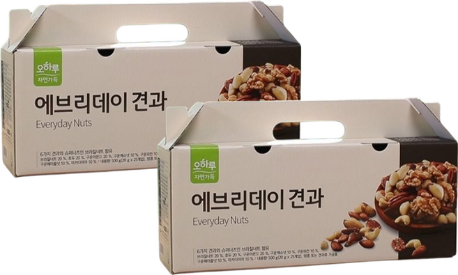 오하루 자연가득 에브리데이 견과, 20g, 50개