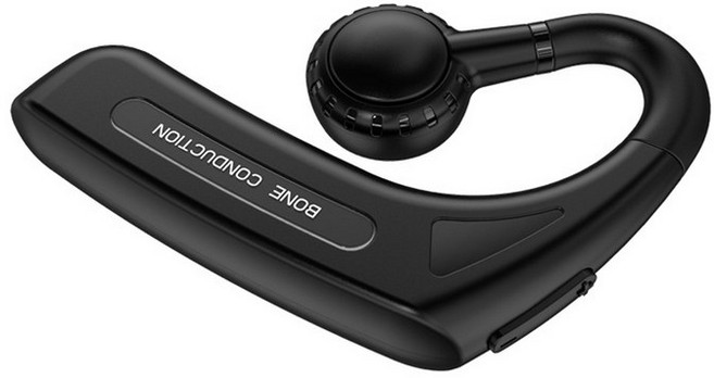 골전도 이어폰 어르신 음성 증폭기 청력 난청 보조기, 골전도 퓨어 블랙 고급 버전, 1개