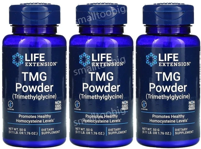 라이프익스텐션 TMG 파우더 50g 3개 무수 베타인 트리메틸 트라이메틸 글리신 글라이신 운동전후 Trimethylglycine - 쿠팡