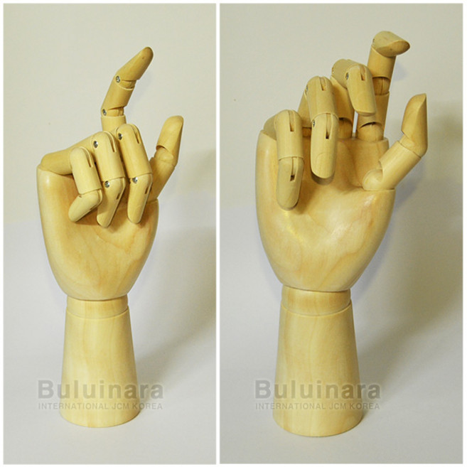 원목 관절 손 (인체 모형 나무손 목각 구체관절), 1개