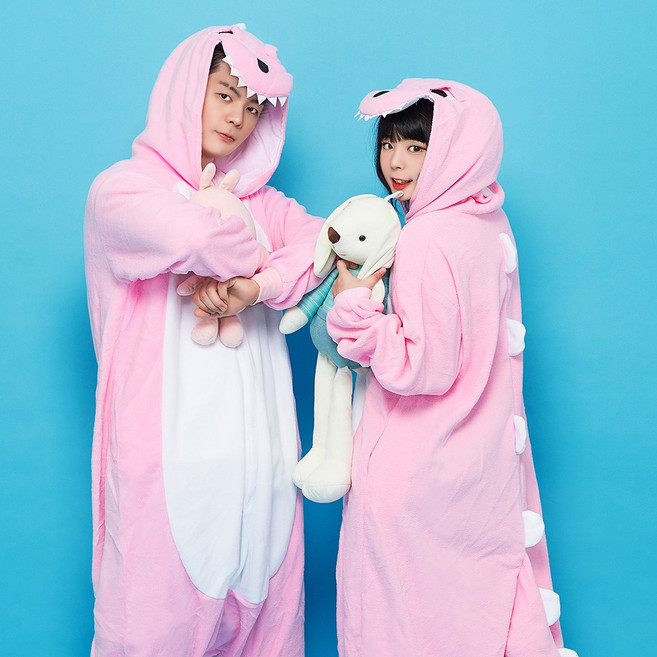 바이시스 동물잠옷 커플 캐릭터 수학여행 수련회 반티 상어 공룡 너구리 졸업사진