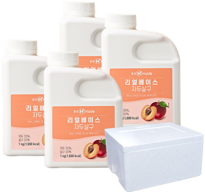 흥국 리얼베이스 자두살구 1kg 4개 (냉장) 아이스박스포장