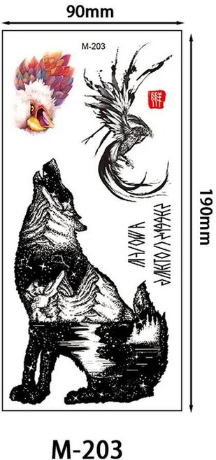 팔 임시 타투 스티커 나비 전갈 토템 방수 전사 바디, 8. 203, 1개