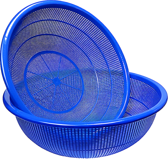 대원리빙 PP원형소쿠리 2P, 2개, 파랑B