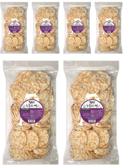 고소한 현미 누룽지 뻥 스낵, 6개, 180g