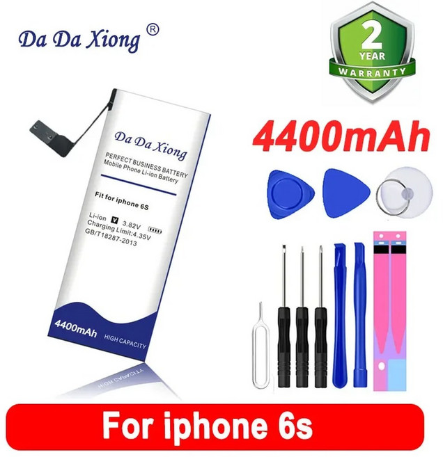 DaDaXiong 아이폰 6S 휴대폰용 오리지널 대용량 배터리 4400mAh, 1개