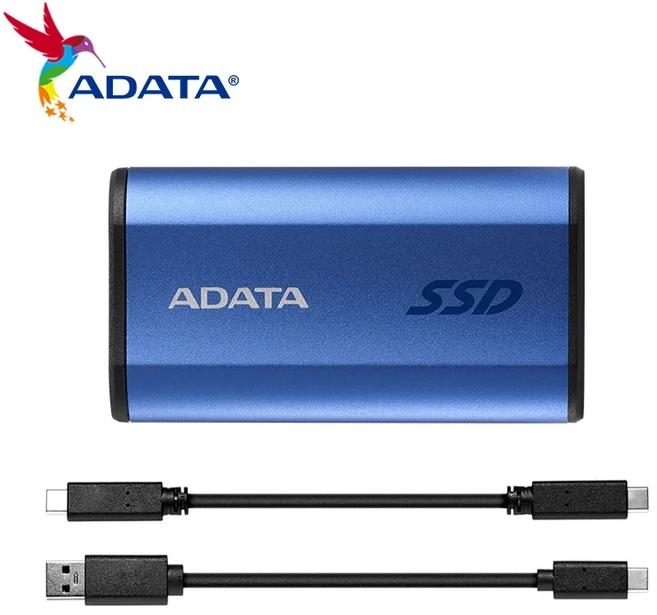 오리지널 ADATA PSSD SE880 솔리드 스테이트 드라이브 USB 3.2 타입-C 15 500GB 1TB 외장 하드 디스크 최, 02 500GB, 01 파란