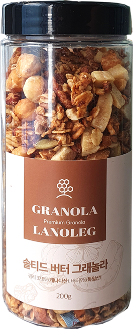 무가당 통곡물 그래놀라 시리얼 200g 솔티드버터 허니트리, 1개