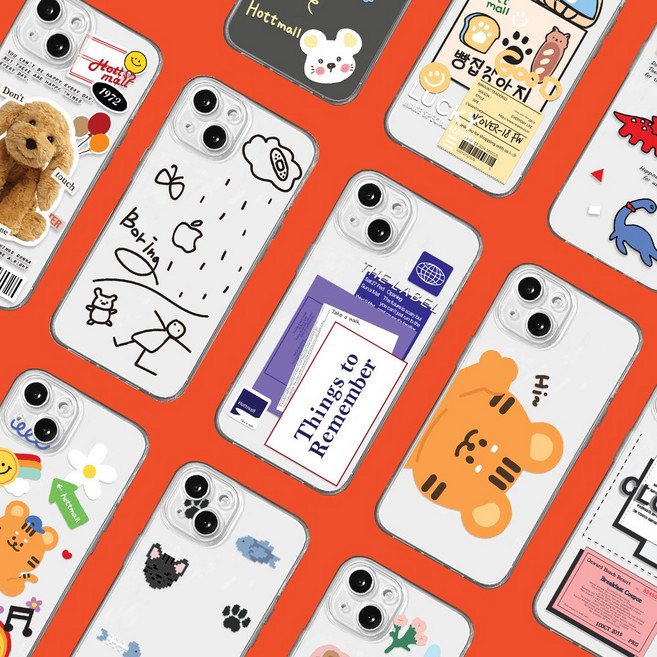 핫티몰 아이폰 12 프로맥스 12 Pro Max 투명 캐릭터 휴대폰 케이스