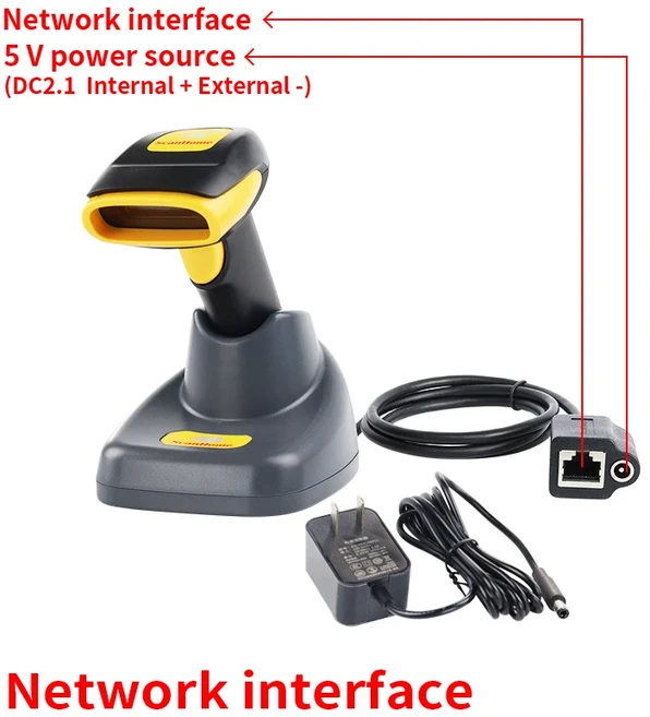 ScanHome 무선 바코드 스캐너 휴대용 리더 1D 2D QR PDF417 DPM USB RS232TTL485 스캐닝 SH-4120, 16 Network 5V
