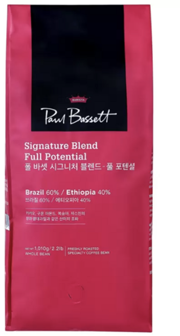 폴바셋 시그니처 블렌드 풀 포텐셜 홀빈, 홀빈(분쇄안함), 1.01kg, 1개