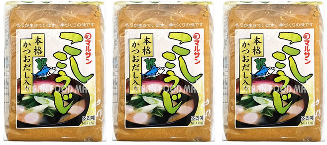 마루산 고시고우지 미소 조미된장, 1kg, 3개