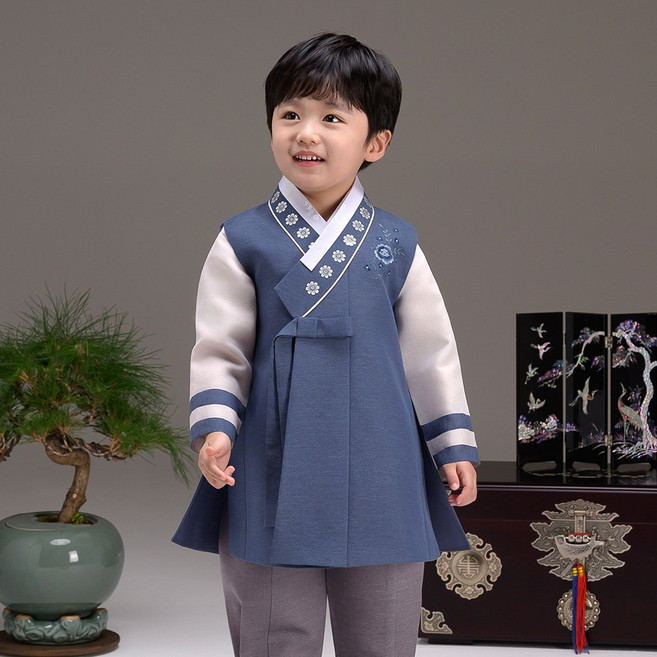 이설한복 544 신화은박 남아용 한복세트