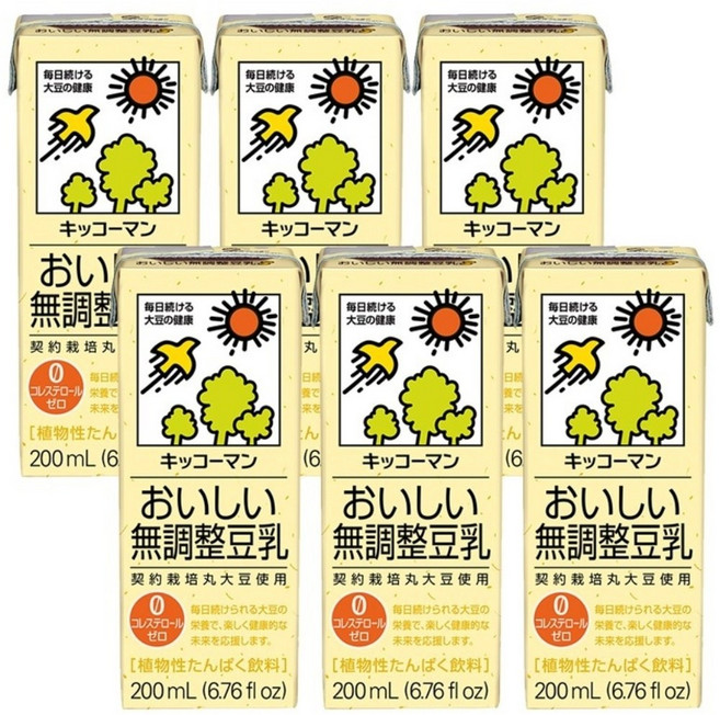 기꼬만 두유 무가당 200ml X 6개