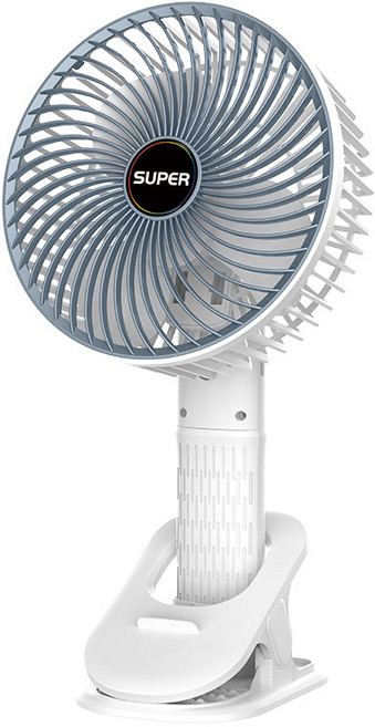 클립형 슈퍼 핸디스탠드 4IN1선풍기 C타입충전 탁상용 벽걸이 캠핑용 휴대용, 슈퍼 핸디스탠드 4IN1선풍기-그레이