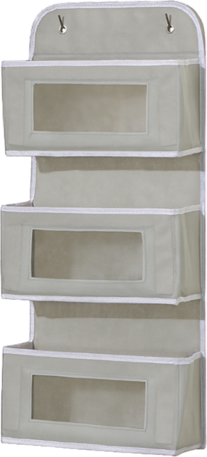 낼름상점 문걸이 수납함 3단, 1개, 회색