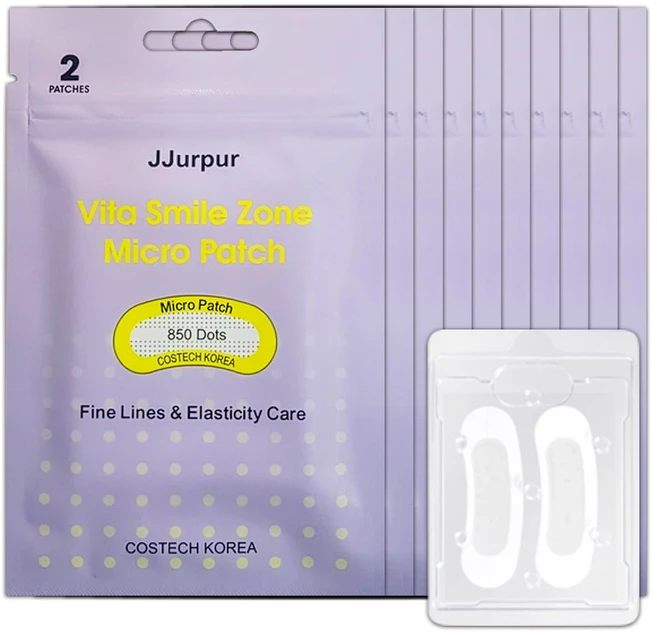 쯔르프르 비타 스마일존 마이크로패치 팔자주름 눈밑 1set, 10개, 1개입 - 쿠팡