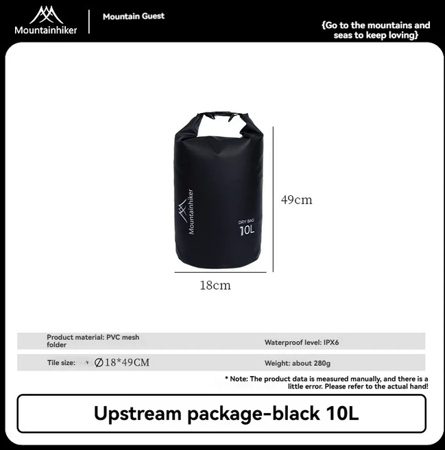 OSAH DRYPAK 드라이백 방수백 스탭백 바다 방수포 드럼형 아웃도어 백 방수 방진 래프팅 5L 10L 20L 등산 낚시 헬스장 아웃도어 보트 카약 캠핑 숄더 벨트 포함 블랙, 08 black 5L