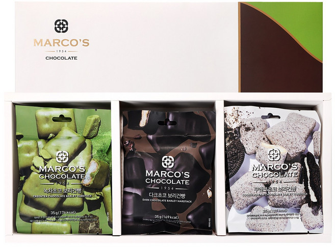 [마르코스] 프리미엄 초코 보리건빵 선물세트, 35g, 9개