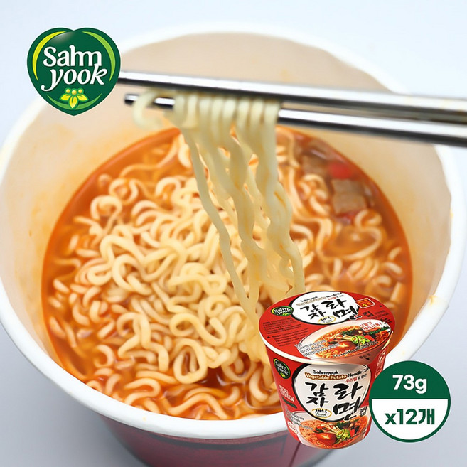 삼육 맛있는 채식 우리밀 감자 컵라면 (6개) 비건컵라면