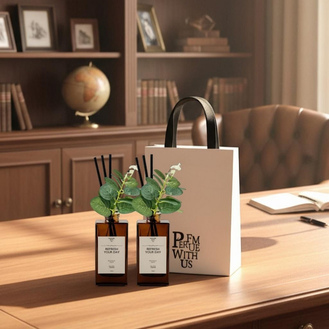 [2개입 쇼핑백증정] 부티크 오브제 홈 디퓨저 실내 방향제 집들이 이사 선물, No.1102 플라워샤워, No.1105 피치캔디, 150ml