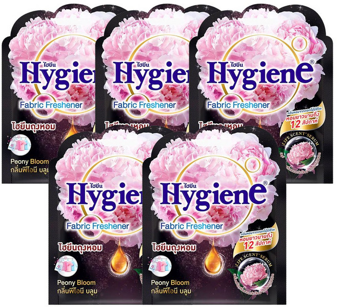 하이젠 옷장용 차량용 퍼퓸 방향제 피오니 블룸, 8g, 5개