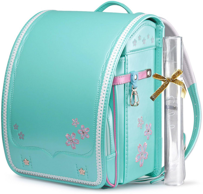 [Coulomb] 란도셀 소녀용 초등학생 통학 가방 배낭 사쿠라 모델 윤기있는