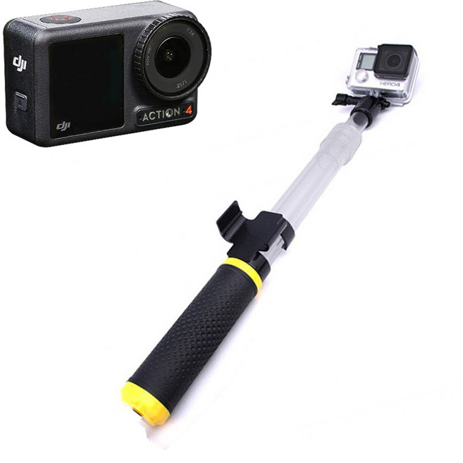 DJI 오즈모 액션 4 호환 아쿠아 부력봉 액션캠 셀카봉, 1개