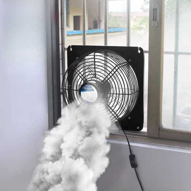 무소음 환풍기 주방 선풍기 창문형 화장실 산업용, C. 10인치 전원 코드 없음