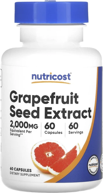 Nutricost 자몽 씨추출물 2000mg 캡슐 60정, Nutricost자몽씨추출물2000mg캡슐60정, 1개 - 쿠팡