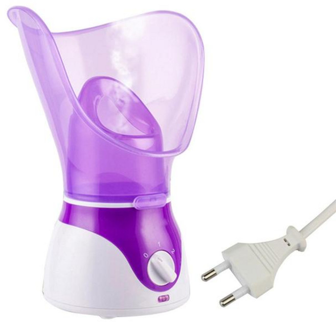 얼굴스팀기 페이스스티머 얼굴 분무기 음이온 페이셜 스티머 60ml 전기 스파 스팀 모공 클렌징 피부 가습, 02 EU Purple