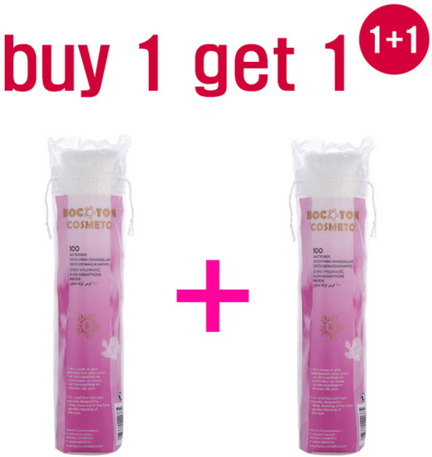 [보코통] 코스메토 원형화장솜 100매X2팩(200매) [1+1], 2개, 100매입