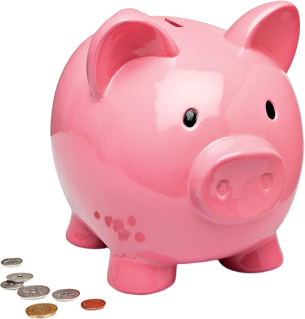 플라잉타이거 코펜하겐 돼지 저금통 특대형 세라믹, 1개, 핑크