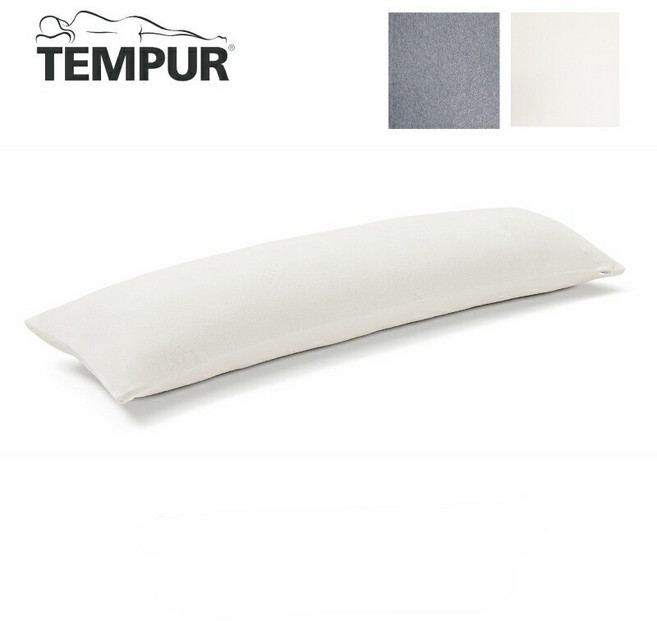 해외 구매대행 Tempur 템퍼 롱 베개 전용 커버 2컬러 120x37cm 일본발송, 그레이