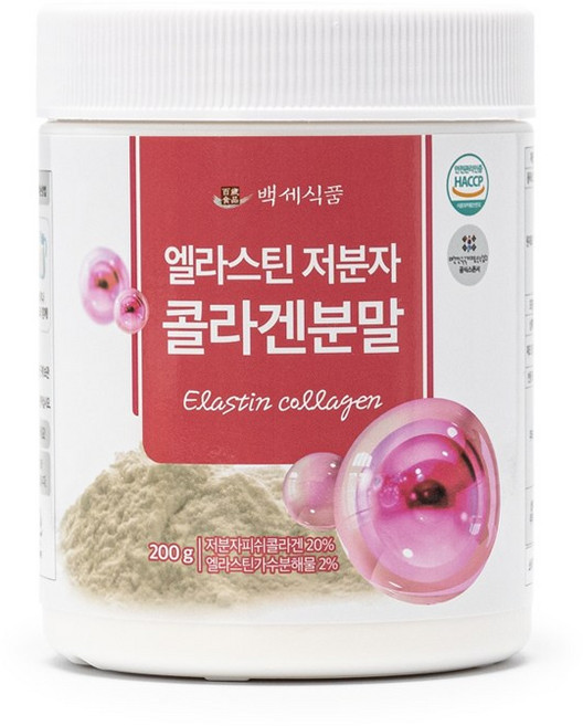 엘라스틴 저분자 콜라겐 분말 HACCP 인증 200g, 4개