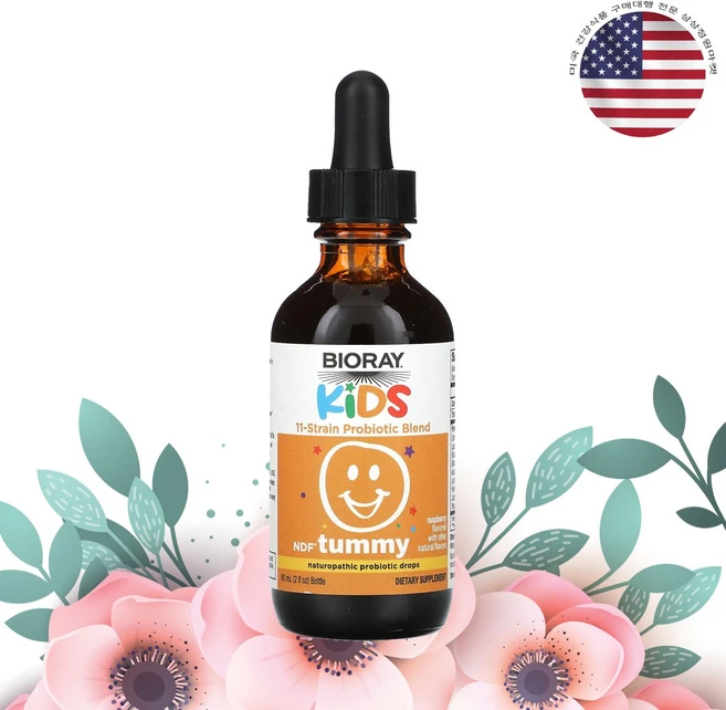 바이오레이 Bioray 키즈 NDF 터미 프로바이오틱 액상 60ml 30일분 어린이, 1개 - 쿠팡