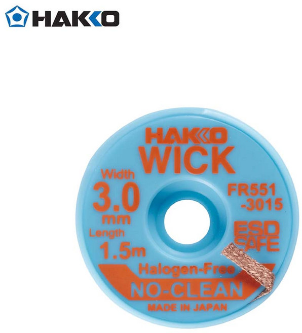 하코 솔더위크 3.0mmX1.5m FR551-3015 솔더윅 FR-150-86, 1