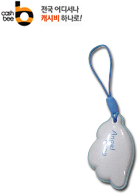 No70/엔젤윙 청소년 교통카드 핸드폰고리용 [파랑색], 1개